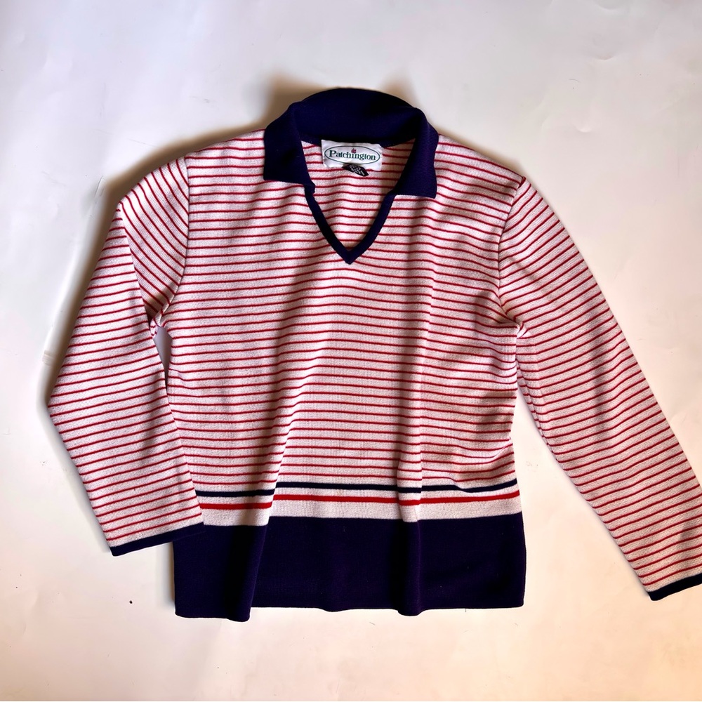 Vintage Patchington Nautical Striped Sweater